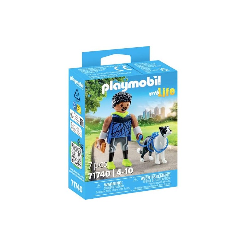 PLAYMOBIL 71740 Sporty Man with Border Collie