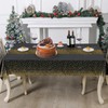 Party Tablecloth, Pack of 4, Reusable Tablecloth, Black Gold Rectangle