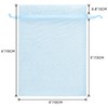 G2PLUS Blue Organza Bags 4x6 in, 100PCS Drawstring Organza Bags,