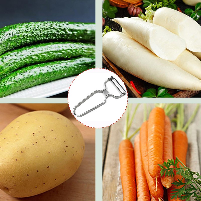 Stainless Steel Julienne Vegetable Peeler – Super-Sharp Blade Matchstick-Sized Veg