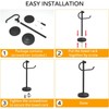 BESy 17 Inch Matte Black Stand Towel Bar Hanger Hand