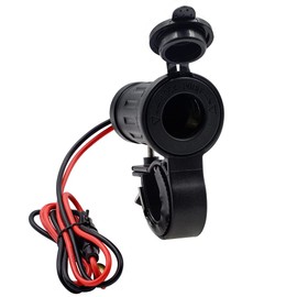 VeVaad Accendisigari per moto, 12-24V 240W Presa di alimentazione con manubrio, UniV/e*rsal Impermeabile Accendisigari ad alta potenza