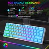 Snpurdiri 60% Wired Gaming Keyboard, RGB Backlit Mini Keyboard, Small