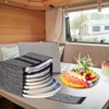 Camping Tableware Storage Felt Bag with Dividers,Camping Accessories for Motorhome