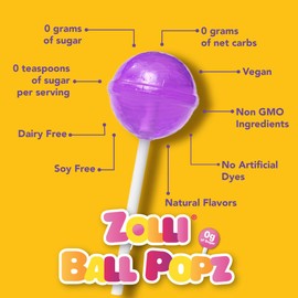 Zollipops The Clean Teeth Pops Gabby's Dollhouse, Anti Cavity Lollipops, Ball Popz, 10.4 oz Pack of 2