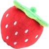 Zhhuoc Red Strawberry Practical Design and Interactive Plush Squeaky Dog