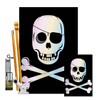 Pirate Jolly Roger Garden House Flags Kit Coastal Ship Skull