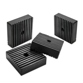 4 Pack Shock pad for air Compressor or Equipment Solid Rubber 4x4x1v