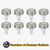 uxcell 10 PCS Drawer Rollers 19mm x 6mm Wheel 6mm