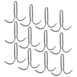 OCS Parts Double Prong Pot Hooks for Commercial Kitchens | 12-Pack | Stainless Steel Pot Rack Hooks for Pots, Pans, Ladles and Other Kitchen Equipment | J77-4401