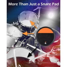 EHWD 10” Drum Practice Pad, Dual Surface & Mountable, Orange & Black, High-Quality Gum Rubber, Simulate Snare Drum & Tom Drum, Versatile Practice to Light Up Your Muscles. Edge Hardware Design PD10