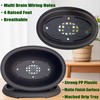 MUZHI 3 Pack Oval Bonsai Training Pot with Drainage Tray,