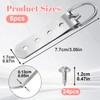 Lekgavd 6PCS Heavy Duty D Ring Picture Hangers, 4 Holes