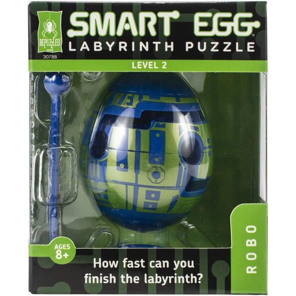 BePuzzled Smart Egg Robo Puzzle 1-Layer,Smart Egg Labyrinth Puzzle Maze for Kids Age 8 and Above Great Easter Egg Hunt Gift (30788)