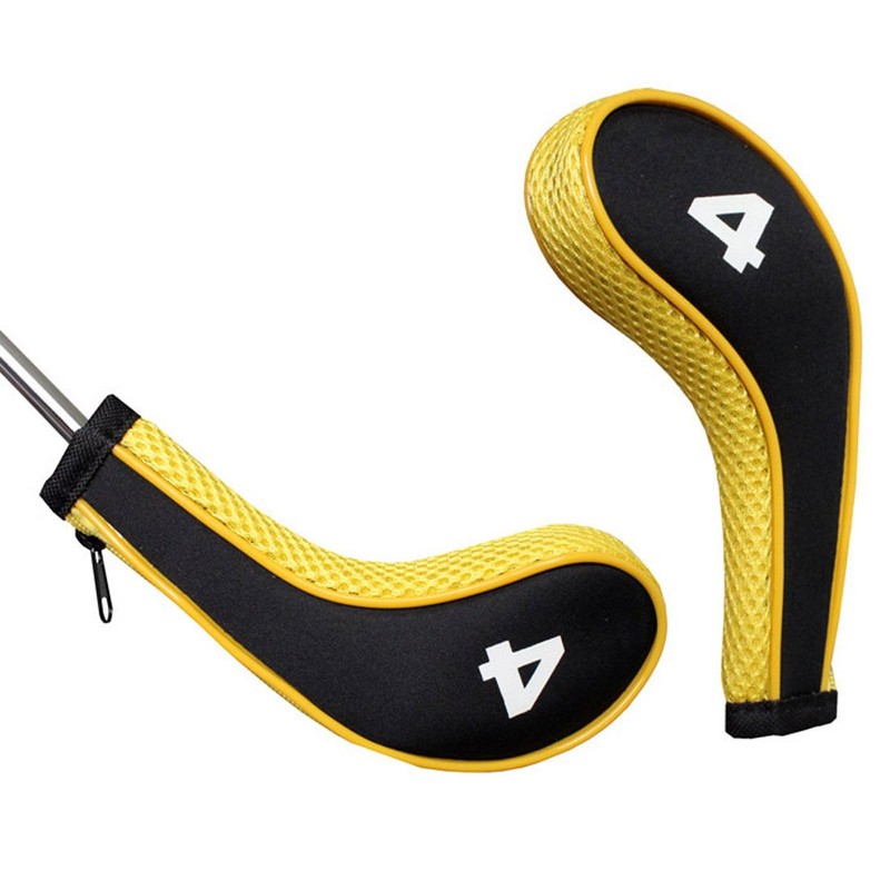 Andux Count Printed Golf Iron Covers with Zipper Long Neck