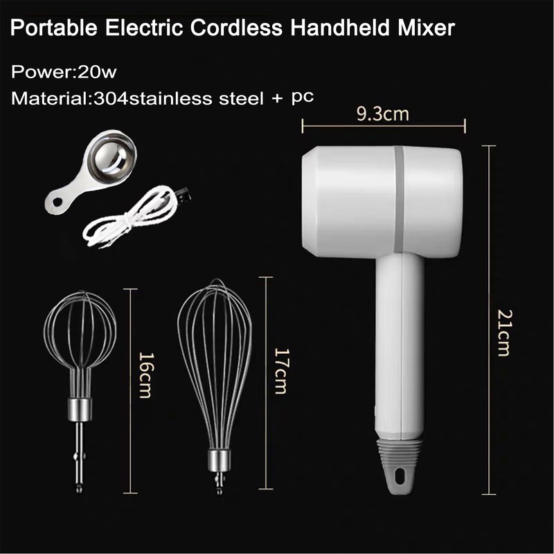 Hand Mixer,3-speed Portable Hand Mixer with Twin Mixer Whips and