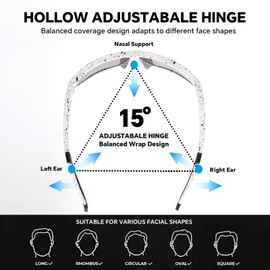 JOGVELO Kids Baseball Polarized Sunglasses, Sports Sunglasses for Boys Girls 4-12 Youth Sun Glasses for Cycling Running (Blue)