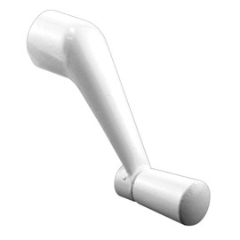 Prime-Line H 3713 Diecast Awning Window Crank Handle for Easy Operation, 3/8 Inch Spindle with 3-1/8 Inch Reach, White , Set of 1