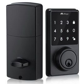 iMagic Touch Screen Deadbolt, Keyless Entry Deadbolt Lock, Electronic Keypad Door Lock, Auto Lock, 50 User Codes, Easy to Install(Matt Black)