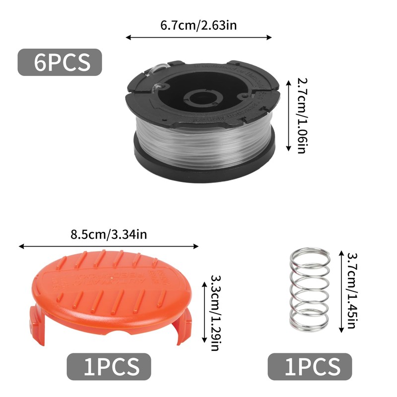 COEWUR 6pcs Thread Spools for Black and Deck Trimmer Spools