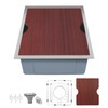 Beleeb 13 x 15 Undermount Bar Sink Workstation, 18 Gauge