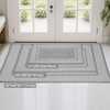 Bulijojo Linen Dirt Trapper Door Mat, 17"x30" Non Slip Entryway