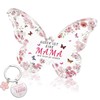 Henjunu Gifts for Mum with Butterfly Acrylic Paperweight and Keyring
