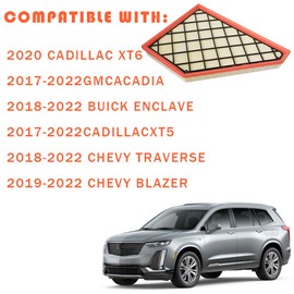 A3212C Engine Air Filter Kit Compatible with 2017-2022 GMC Acadia / 2018-2022 Buick Enclave/ 2018-2022 Chevy Traverse /2019-2022 Chevy Blazer /2017-2022 XT5 Replace A3212C 23321606