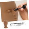 Healvian 1pc Training Mannequin Head with Replaceable Eyelids Realistic Makeup