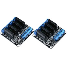 EC Buying 2Pcs 5V 2A Solid State Relay Module 4 Channel Low Level Trigger 250V2A SSR Durable DIY AC DC Solid State Relay Board for Arduino