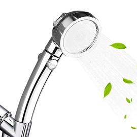 Nosame Shower,High Pressure Handheld Shower Head with ON/Off Pause Switch 3-Settings Water Saving Showerhead, Chrome Finish Bathroom 1.6 GPM Shower Accessorie