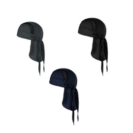 IPENNYE Inner Cap, 3 Pieces, Helmet, Mesh Cap, Beanie, Summer, Pirate, Bandana, Cap, Inner Hat, Sweat Absorbent, Quick Drying, Deodorizing, Breathable, Cycling, Biking, Cycling, Sports, Outdoor, Sun