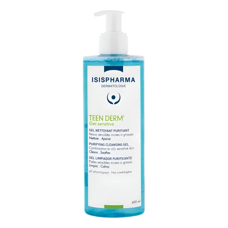 Isispharma Teen Derm Sensitive Gel Limpiador 400ml Piel Sensible
