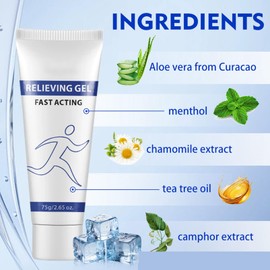Soothing Cooling Gel - Relieving Body Gel, Fast Acting Soothing Solution, Instant Cooling Clear Relieving Cream, Body Care Lotions for Waist Leg Knee Shoulder Neck