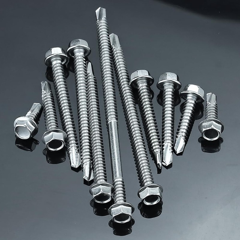 #12 x 3 Hex Washer Head Self Drilling Screws (50