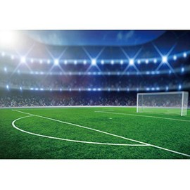 Xiaoterna 7x5ft Football Field Backdrop Football Stadium Sports Boys Photography Background Green Grass Soccer Field Backdrop Birthday Party Decoration Kids Adults Portrait Photo Shoot Props