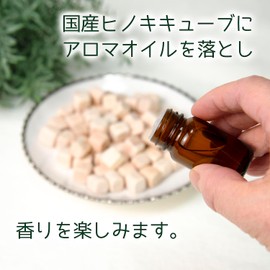 kicoriya Japanese Cypress Cube Block Cypress Chip Potpourri 3.2 oz (90 g) with Sachet Bag