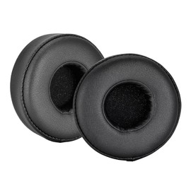 Ersatz Ohrpolster Kompatibel mit JBL T450BT T500BT TUNE600BTNC Kopfhörer, QeeFop 1 Paar Ersatzpolster aus Kunstleder für JBL T450BT T500BT TUNE600BTNC (Schwarz)