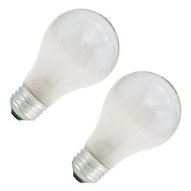 Bulbrite 25A 25-Watt 130-Volt Long Life Standard Incandescent A19 2-Pack, Frost
