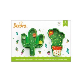 Decora 0255072 Plastic Cookie Cutter Cactus 2-Piece 9 x H 2.2 cm