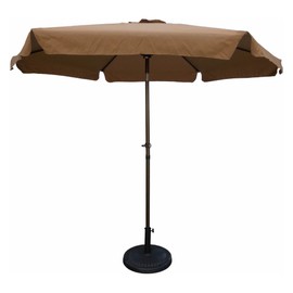 International Caravan Furniture Piece Outdoor 9 Foot Aluminum Umbrella with Flaps