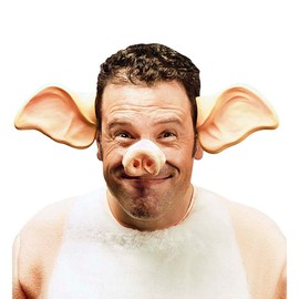NET TOYS Pig Ears Headband Pig Ears on Hanger Animal Ears Headband Pig Ears Piglet Headband Animal Costume Accessory