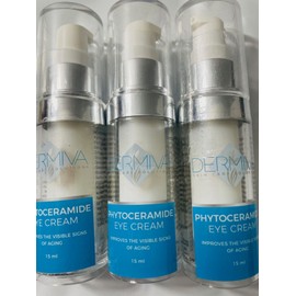 Dermiva Phytoceramide Eye Aging Wrinkle Cream 3 bottles New  1.5 total oz.