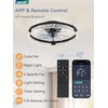 LEDIARY 20 Inch Low Profile Ceiling Fans with Lights and