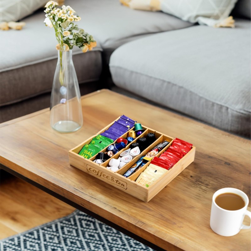 Lyellfe 2 Pack K Cup Holder for Drawers, Bamboo Tea