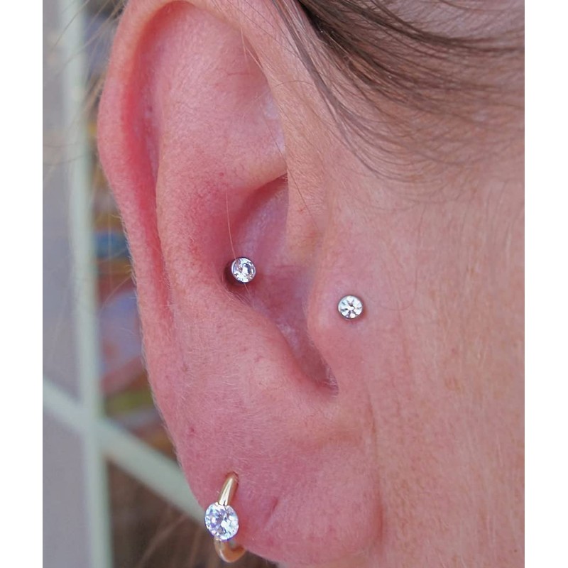 MODRSA Faux Nose Ring non piercing Noes Ring Stud 3mm