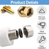 Brass Blanking Nut Cap,4 Pcs Brass End Cap with Washers,