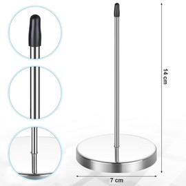 2 Pack Slip Slots with Rubber Top Stainless Steel Paper Slots Punch Jars Receipts Paper Orders Stamps Organizing Durable for Tabletop Restaurant Office Hotel Reception Counter Silver