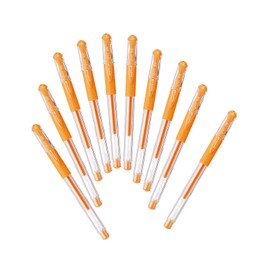 Mitsubishi Pencil Uni-Ball Signo UM151.4 Gel Ballpoint Pen, 0.015" (0.38 mm), Orange, Pack of 10