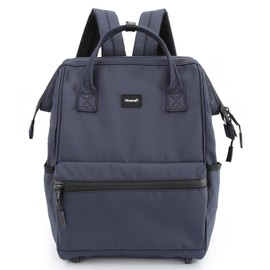 himawari 15.6" Laptop Backpack with USB Port - Waterproof Anti-Theft Nylon Bag for College, Travel & Commute for men & women (Navy blue, Large)